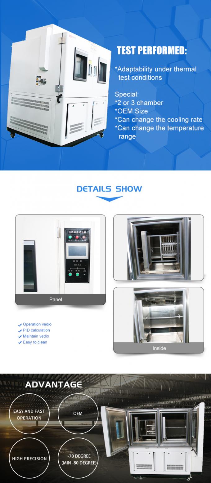 Drie-doos Type de Kamerprijs van de Thermische Schoktest voor Automatiseringscomponenten 0